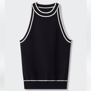 Mango Knitted top with contrast details